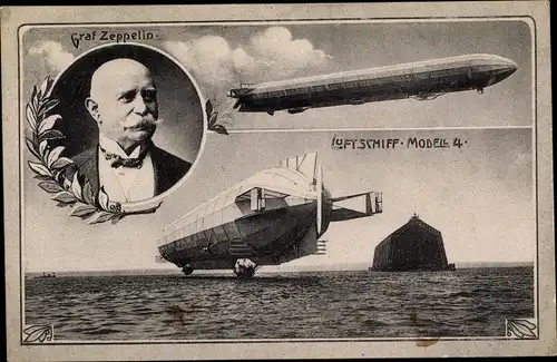 Ak Graf Zeppelin, Luftschiff Modell 4