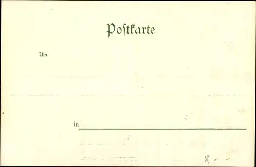 Präge Passepartout Ak Berlin Kreuzberg, Glückwunsch Ostern, 15. April 1900, Belle Alliance Platz