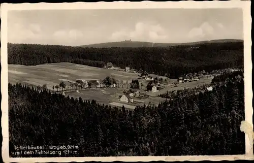 Ak Tellerhäuser Breitenbrunn Erzgebirge, Fichtelberg, Panorama