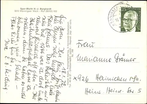 Ak Wennigser Mark am Deister, Kirche, See, Geschäft H.-J. Burghardt