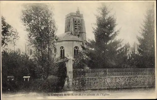 Ak Crécy en Brie Crécy la Chapelle Seine et Marne, Abside de l'Eglise