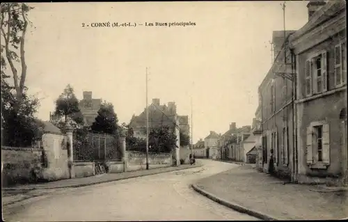 Ak Corne Maine et Loire, Le Rues principales