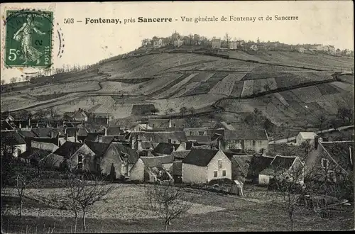 Ak Fontenay Cher, Vue générale, Sancerre