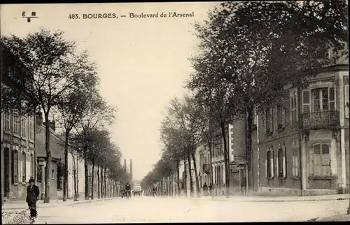 Ak Bourges Cher, Boulevard de l'Arsenal