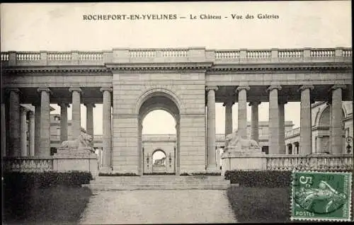 Ak Rochefort en Yvelines, Chateau, Vue des Galeries