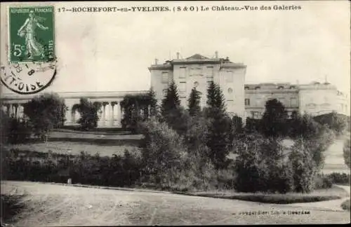 Ak Rochefort en Yvelines, Chateau, Vue des Galeries