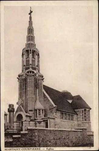 Ak Martigny Courpierre Aisne, Eglise