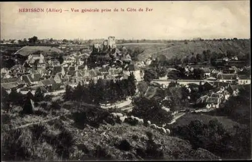 Ak Hérisson Allier, vue generale, prise de la Côte de Fer