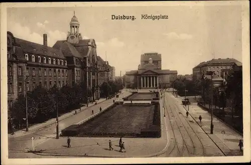 Ak Duisburg im Ruhrgebiet, Königsplatz