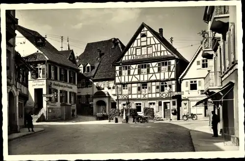 Ak Gernsbach im Murgtal Schwarzwald, Hofstätte, Fachwerk, Gasthof