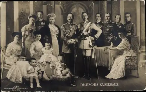 Ak Adel Preußen, Deutsches Kaiserhaus, Familien Portrait
