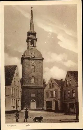 Ak Kappeln an der Schlei, Kirche, Wohnhäuser, Geschäfte