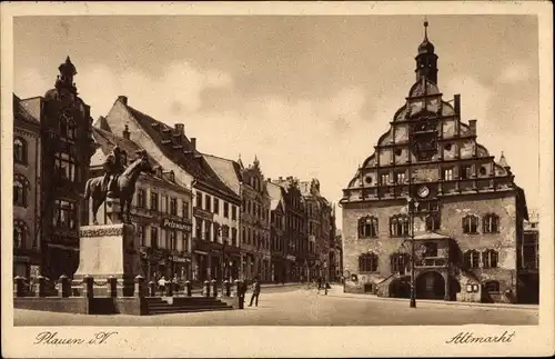 Ak Plauen im Vogtland, Ortsansicht, Altmarkt, Pelzwaren