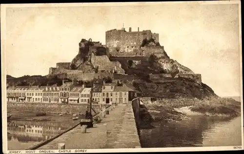 Ak Saint Martin Jersey Kanalinseln, Mont Orgueil Castle Gorey