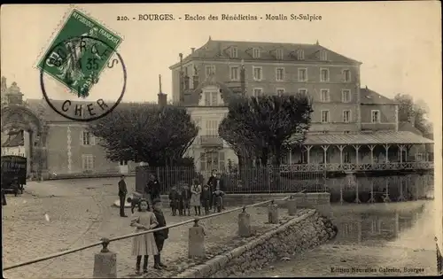 Ak Bourges Cher, Enclos des Bénédictins, Moulin St. Sulpice