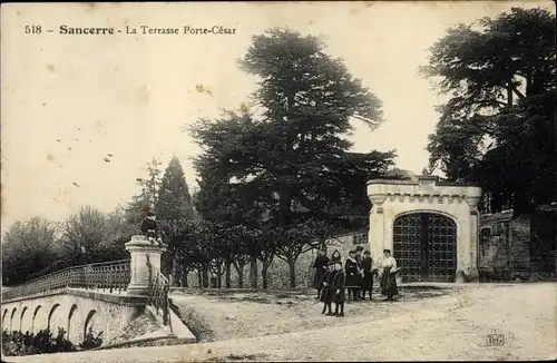 Ak Sancerre Cher, La Terrasse Porte César