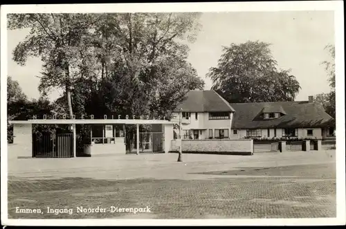 Ak Emmen Drenthe Niederlande, Noorder Dierenpark, Ingang