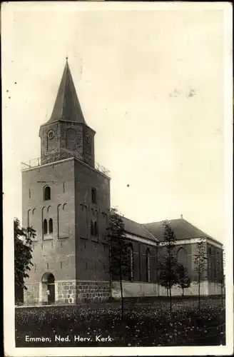 Ak Emmen Drenthe Niederlande, Ned. Herv Kerk