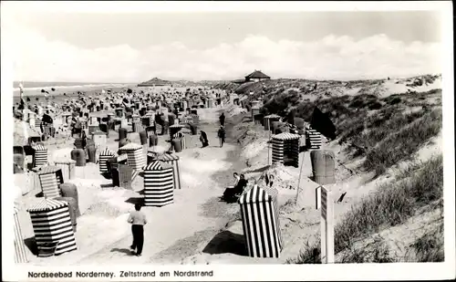 Ak Norderney in Ostfriesland, Zeltstrand am Nordstrand, Dünen