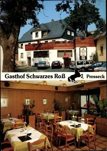 Ak Wartenfels Presseck Oberfranken, Gasthof Metzgerei Schwarzes Roß, Innenansicht