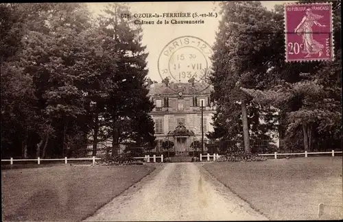 Ak Ozoir la Ferrière Seine et Marne, Chateau de la Chauvennerie