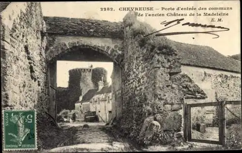 Ak Chevreuse Yvelines, Chateau de la Madeleine, Porte d'entree