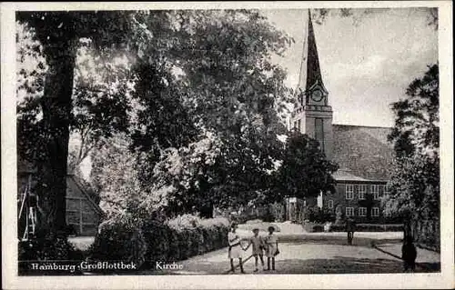 Ak Hamburg Altona Groß Flottbek, Kirche