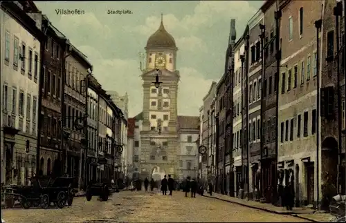 Ak Vilshofen an der Donau Kreis Passau, Stadtplatz, Tor