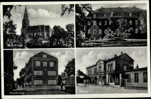 Ak Wahn Köln Nordrhein Westfalen, Bahnhof, Burg Els, Kirche, Krankenhaus