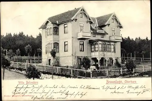 Ak Braunlage im Oberharz, Villa Belvedere