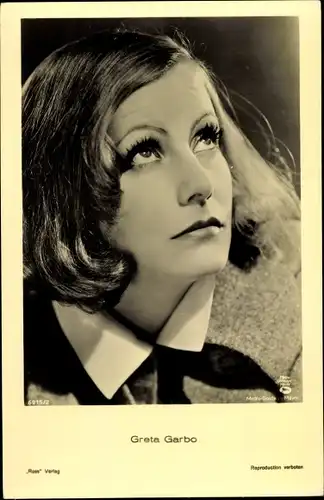 Ak Schauspielerin Greta Garbo, Portrait, Ross Verlag 6915 2