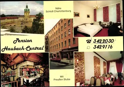 Ak Berlin Charlottenburg, Pension Haubach Central, Innenansichten, Schloss