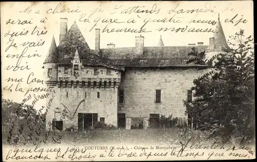 Ak Coutures Maine et Loire, Chateau de Montsabert