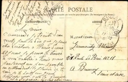 Ak Gannat Allier, Chateau de Biozat, vue de face