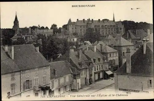 Ak Lapalisse Allier, vue générale sur l'Eglise et le Chateau