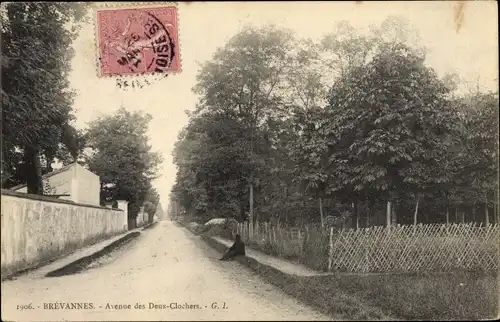 Ak Brevannes Val de Marne, Avenue des Deux Clochers