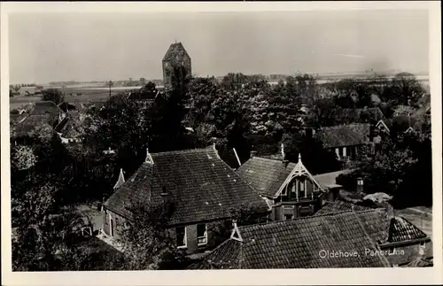 Foto Ak Leeuwarden Groningen Niederlande, Oldehove, Panorama vom Ort