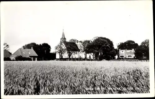 Foto Ak Niekerk Groningen Niederlande, Ortspartie