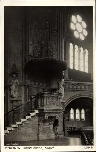 Ak Berlin Schöneberg, Lutherkirche, Kanzel