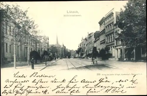 Ak Hansestadt Lübeck, Mühlenstraße