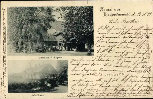 Ak Kisdorfer Wohld Kisdorf im Kreis Segeberg, Gasthaus J. Küpers, Schulhaus
