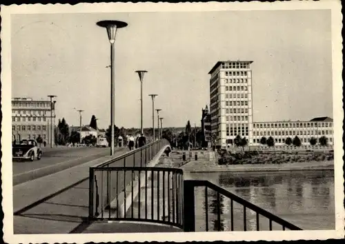 Ak Frankfurt am Main, Friedensbrücke