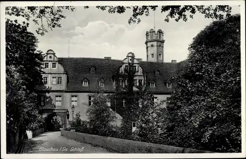 Ak Glauchau an der Zwickauer Mulde in Sachsen, Blick auf Schloß