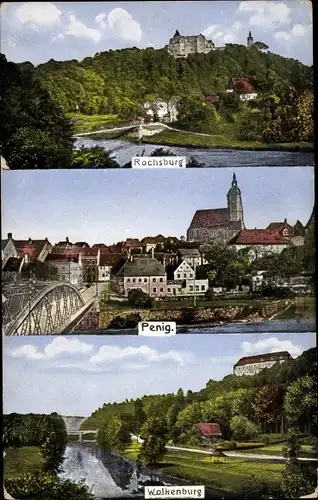 Ak Penig in Sachsen, Blick auf die Stadt und ihre Umgebung