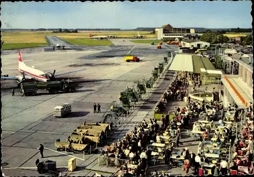 Ak Düsseldorf am Rhein, Blick auf den Flughafen