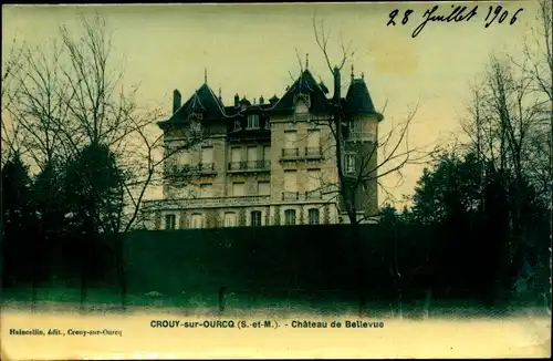 Ak Crouy sur Ourcq Seine et Marne, Chateau de Bellevue