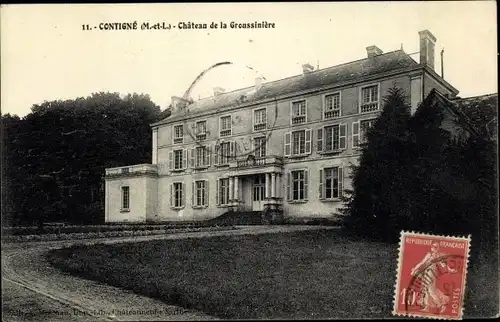 Ak Contigné Les Hauts d’Anjou Maine et Loire, Chateau de la Groussiniere