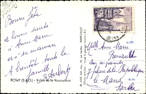 Ak Rosay Yvelines, Vallee de la Vaucouleurs