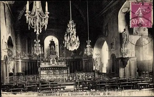 Ak Viroflay Yvelines, Interieur de l'Eglise