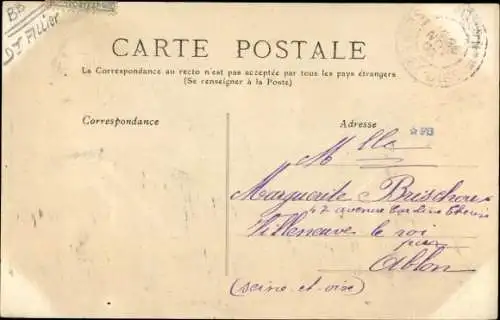 Ak Commentry Allier, Place de l'Hotel de Ville